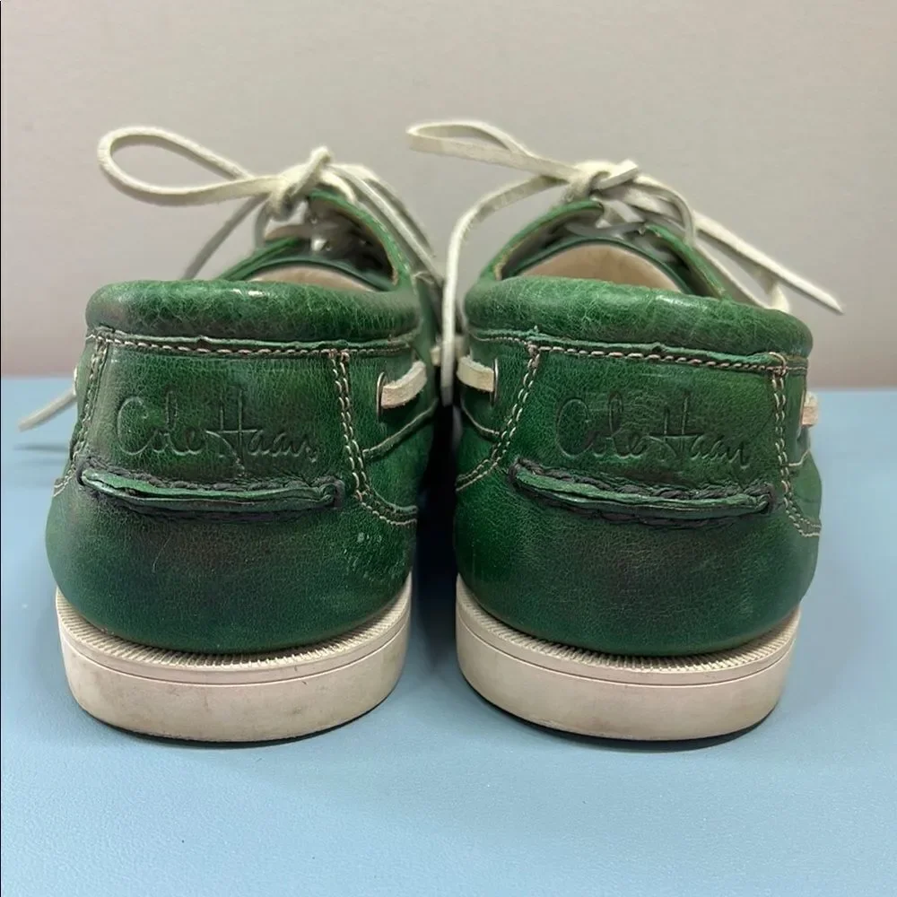 Cole Haan Hayden Tumbled Green Boat Shoes 11.5